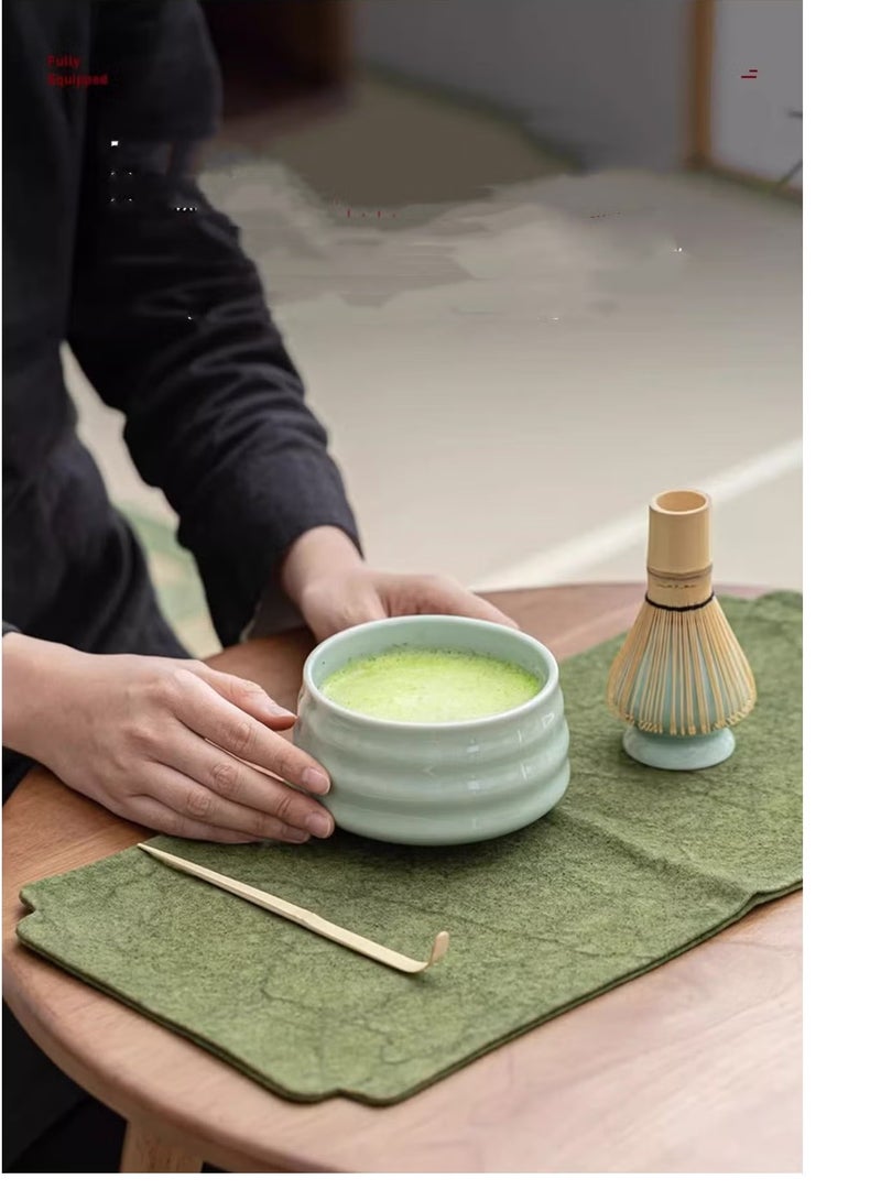 مجموعة ماتشا، طقم شاي من 4 قطع، مصنوع من الخيزران الصديق للبيئة، ملعقة الشاي / ملعقة الماتشا / وعاء الماتشا / حامل الخفاقة، لتحضير الشاي الصيني التقليدي - Image 5