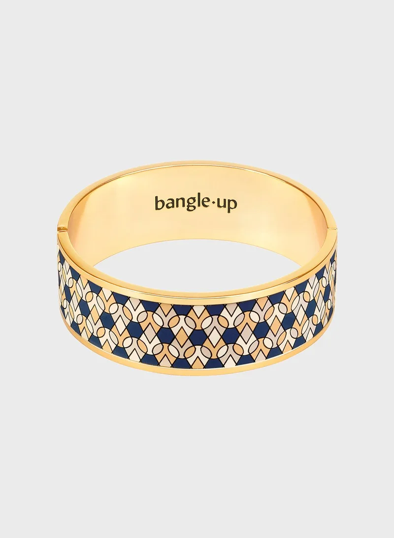 Bangle up Printed Enamel Clasp Bracelet