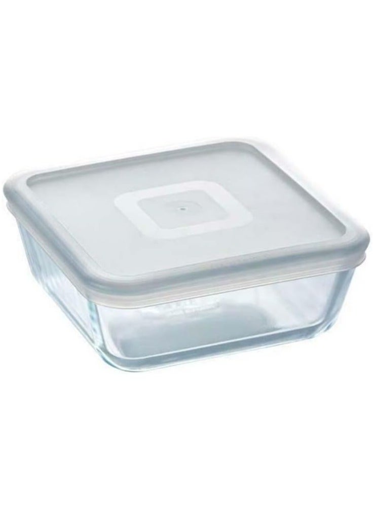 Pyrex Cook & Freeze Square Glass Dish with Plastic Lid (0.8L) – Oven, Microwave, Freezer & Dishwasher Safe - Image 2