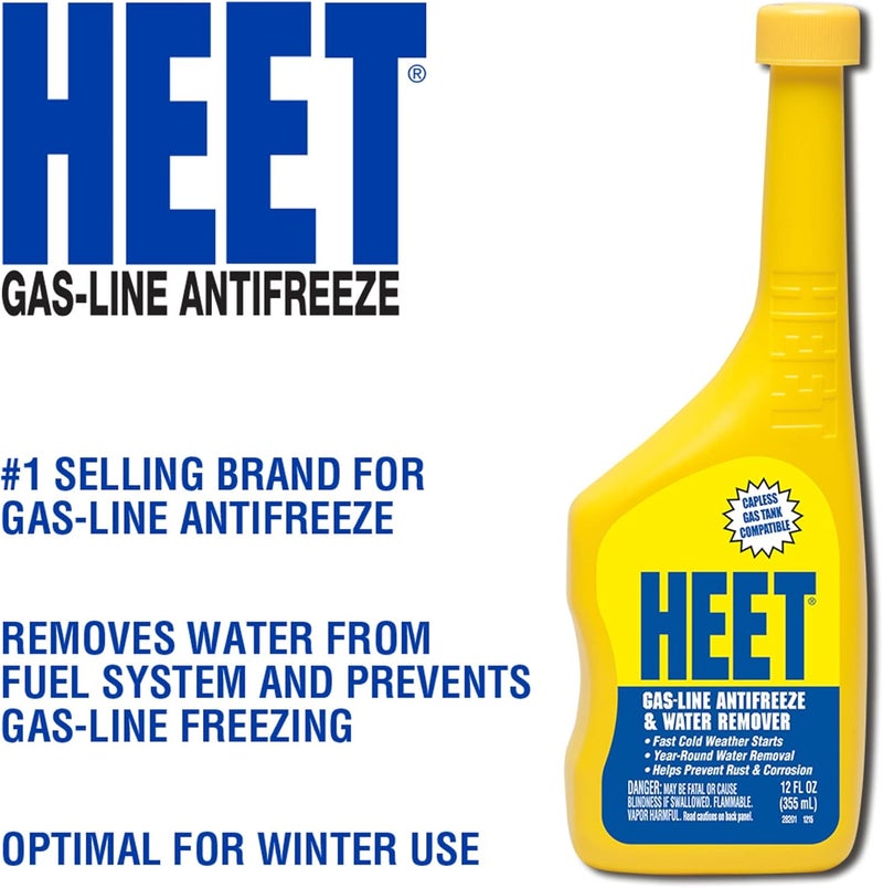HEET 28201 Gas-Line Antifreeze and Water Remover - 12 Fl oz - Image 2
