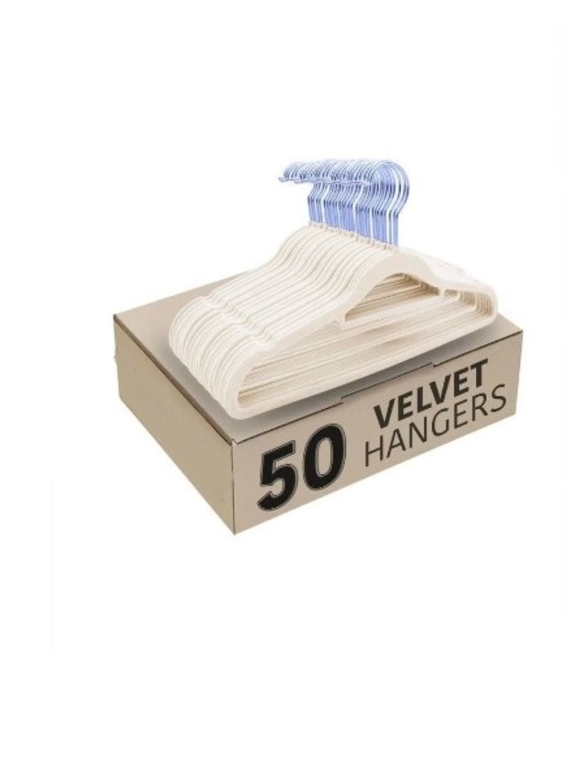 50-Piece Non-Slip Velvet Cloth Hanger Set Beige - pzsku/ZD36F03626073065E1E61Z/45/_/1710949732/0b5789b0-3c60-4353-b669-21b3b4f48c90