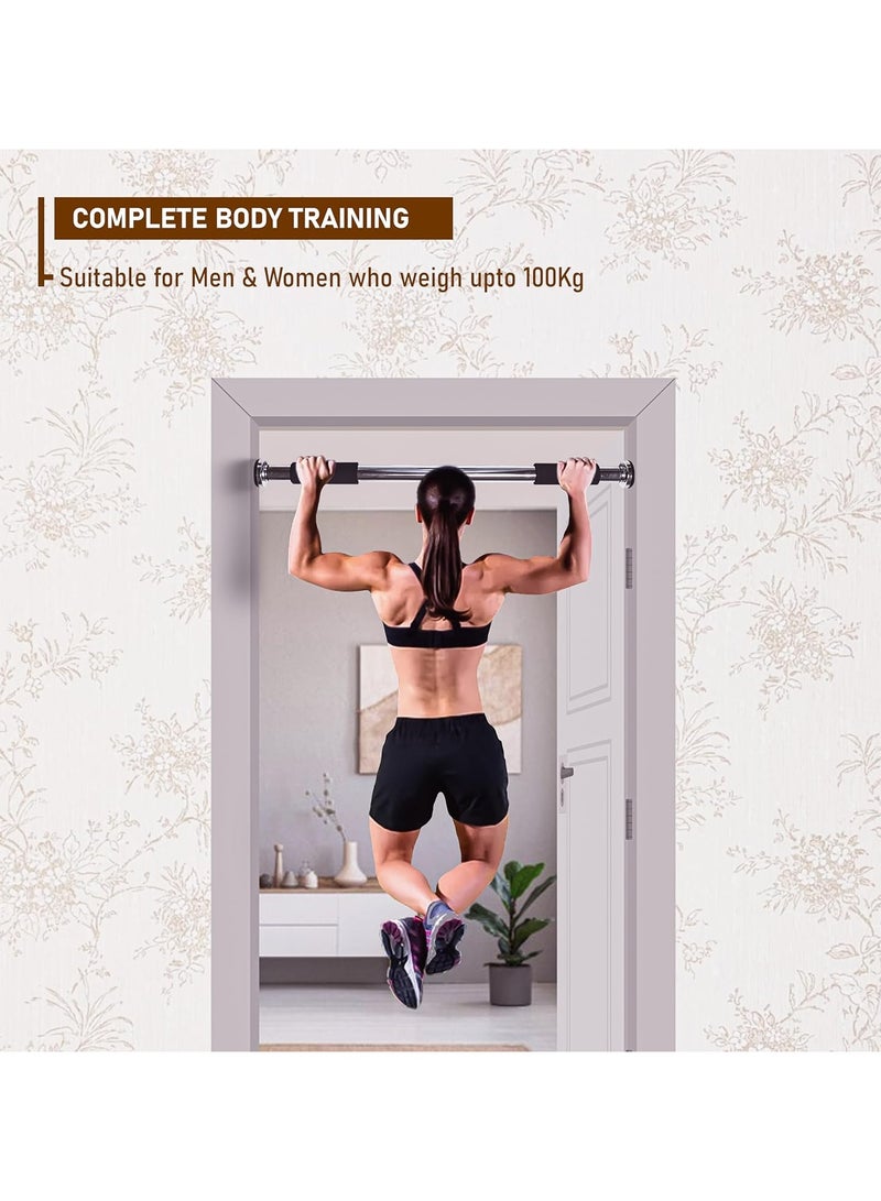 ENDLESS  Stainless Steel Pull Up Bar for Home Wall - Adjustable Grip, Anti-Skid Cushion Handles for Strength Training, Pullups, Chin-Ups, Leg Raises, Sit-Ups - Image 4