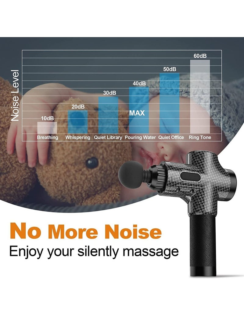 جينيكست LCD مسدس تدليك كهربائي عضلات قرع الأنسجة العميقة لتدليك استرخاء عنق الجسم للياقة البدنية - Image 2