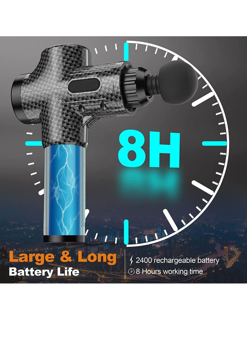 جينيكست LCD مسدس تدليك كهربائي عضلات قرع الأنسجة العميقة لتدليك استرخاء عنق الجسم للياقة البدنية - Image 4