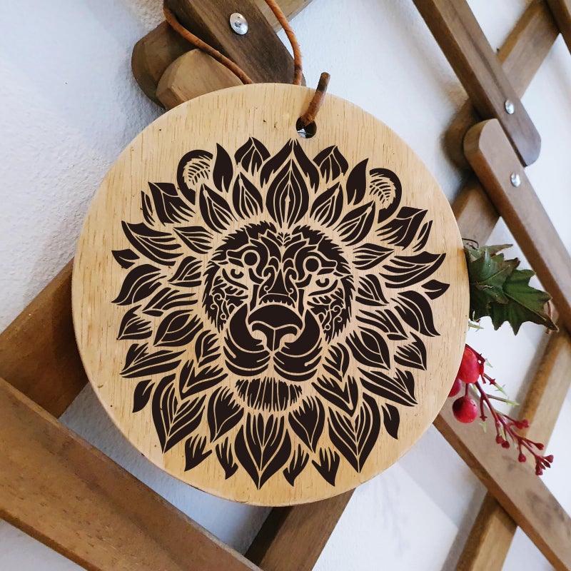 AFRITEE 9 Pcs Mandala Stencils for Painting on Wood, 12x12 Inches Large Reusable Animal Painting Stencil for Wood Burning, Turtle Tiger Wolf Crafts Drawing Spray Paint Template for Home Wall Canvas Decoration - Image 2