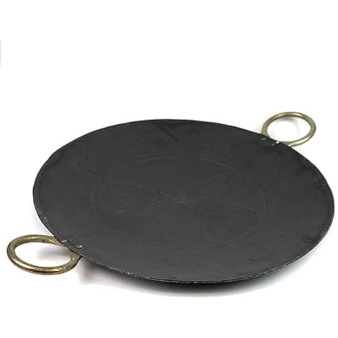 ريحني ثاوا بافبهاجي تاوا الحديدية المقعرة مع مقبض معدني جانبي قطره 255 سم - Image 1