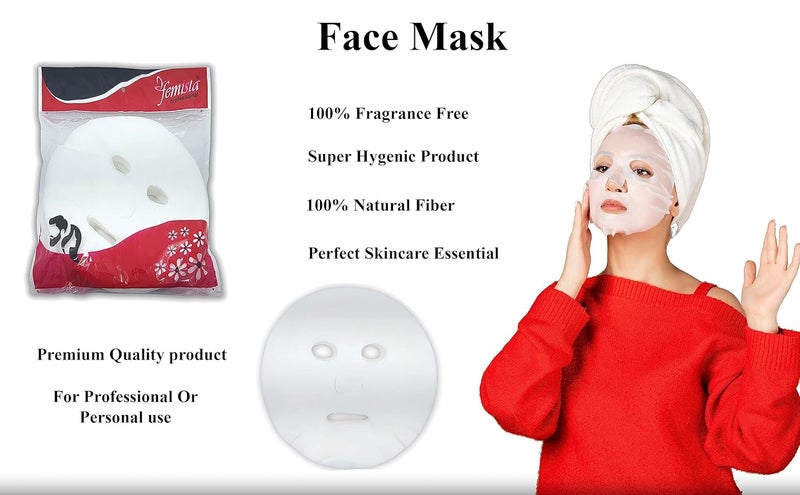 Bioway FEMISTA DisposableReusable NonWoven Skin Care Facial Tissue PaperPremium Face Mask Napkin for Makeup Face Cleansing For Moisturizing Brighten Whiten Tighten Face to apply Liquids 50 - Image 3