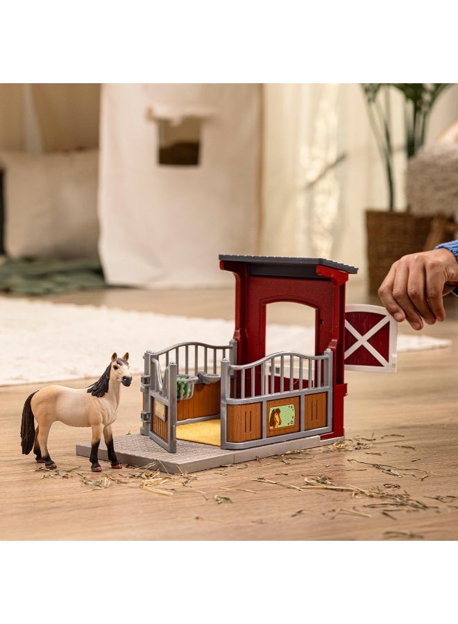 schleich 42724 Pony Box with Mustang Mare, Farm World Playset, 19 Pieces - Image 2