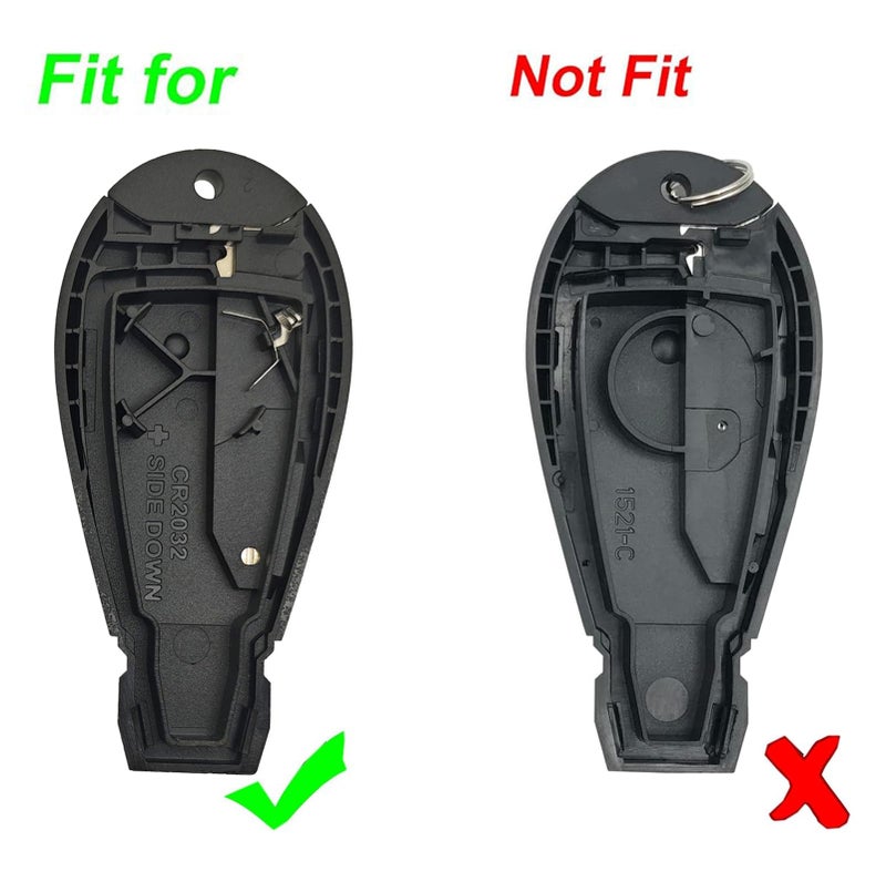 Arruweer Replacement Key Fob Case Shell fit for Dodge Ram 1500 2500 3500 Journey Grand Caravan Charger Durango Challenger Magnum Keyless Entry Remote Key Fob Cover (5 Buttons) - Image 2