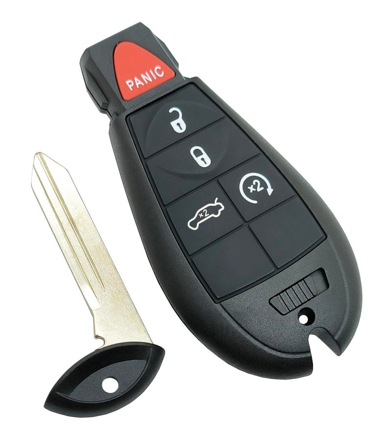 Arruweer Replacement Key Fob Case Shell fit for Dodge Ram 1500 2500 3500 Journey Grand Caravan Charger Durango Challenger Magnum Keyless Entry Remote Key Fob Cover (5 Buttons) - Image 3