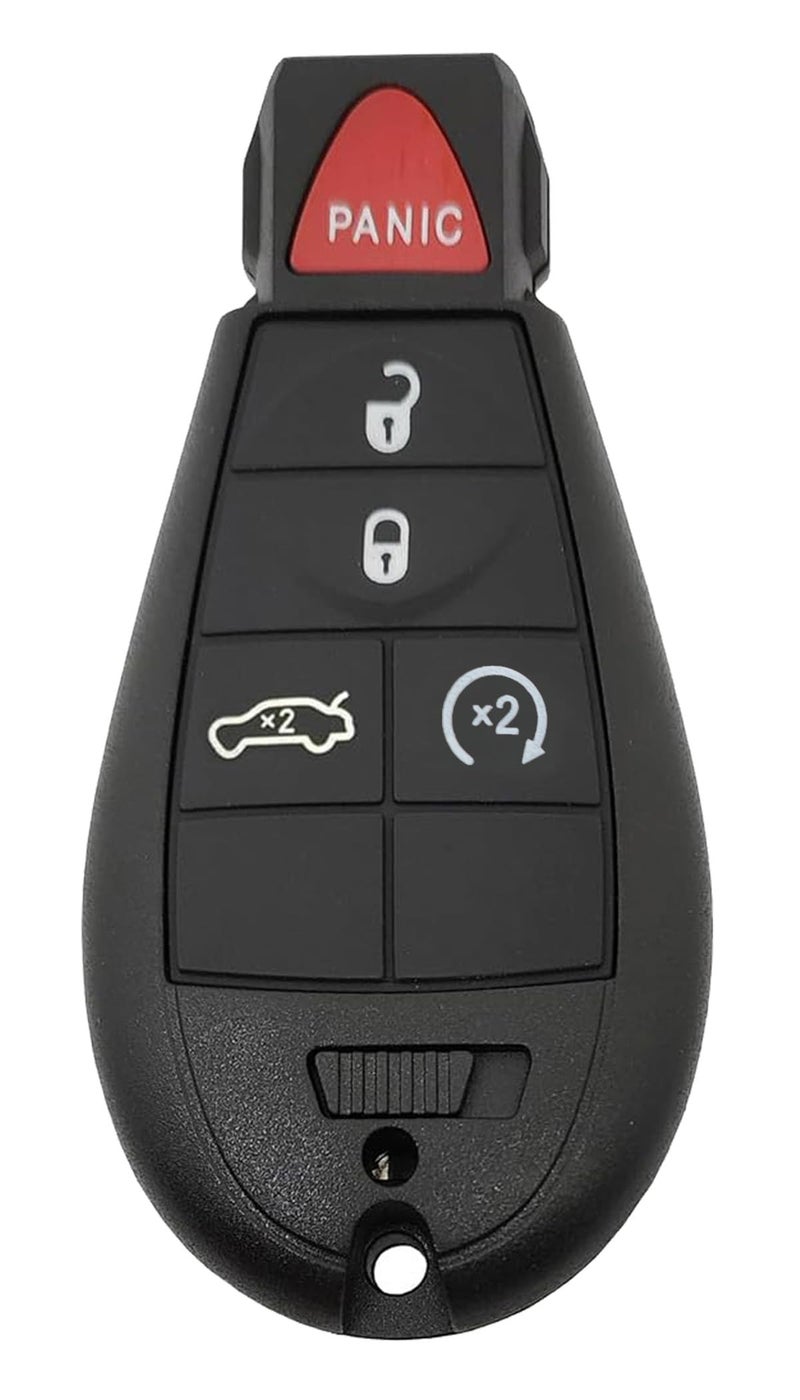 Arruweer Replacement Key Fob Case Shell fit for Dodge Ram 1500 2500 3500 Journey Grand Caravan Charger Durango Challenger Magnum Keyless Entry Remote Key Fob Cover (5 Buttons) - Image 4