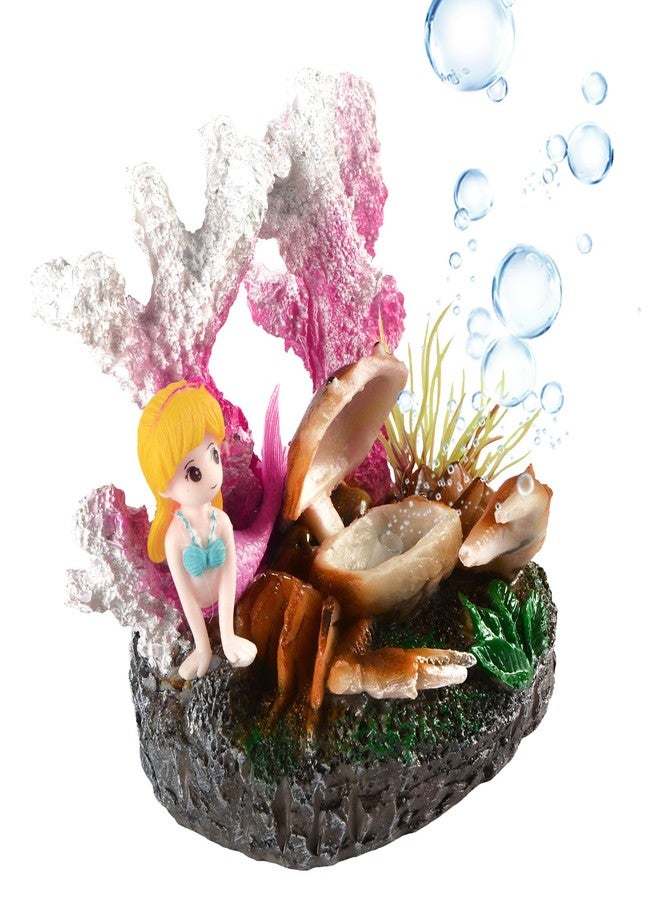 Saim Resin Corals, Aquarium Bubbler Decorations Cute Coral & Crab Fish Tank Decoration, Aquarium Micro Ocean Landscape Ornament Resin Corals for Aquarium Fish Tank Decor Fish Toy - Image 1