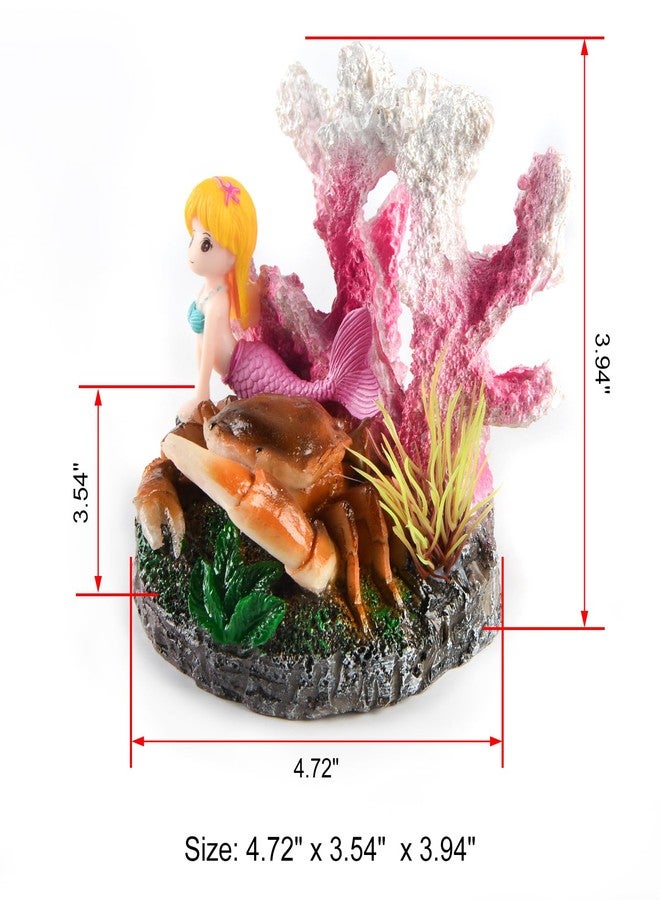 Saim Resin Corals, Aquarium Bubbler Decorations Cute Coral & Crab Fish Tank Decoration, Aquarium Micro Ocean Landscape Ornament Resin Corals for Aquarium Fish Tank Decor Fish Toy - Image 2