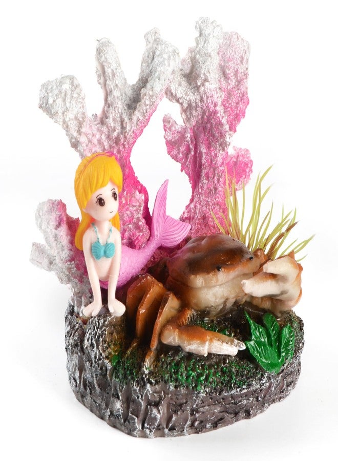 Saim Resin Corals, Aquarium Bubbler Decorations Cute Coral & Crab Fish Tank Decoration, Aquarium Micro Ocean Landscape Ornament Resin Corals for Aquarium Fish Tank Decor Fish Toy - Image 3