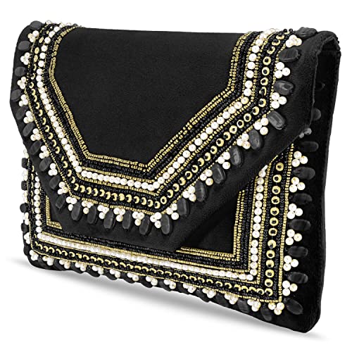 Aheli Clutch Women's Purse Bridal Bag for Casual Detachable Strap Evening Sling Bag Gift for Women - Image 5