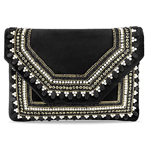 Aheli Clutch Women's Purse Bridal Bag for Casual Detachable Strap Evening Sling Bag Gift for Women - Image 1