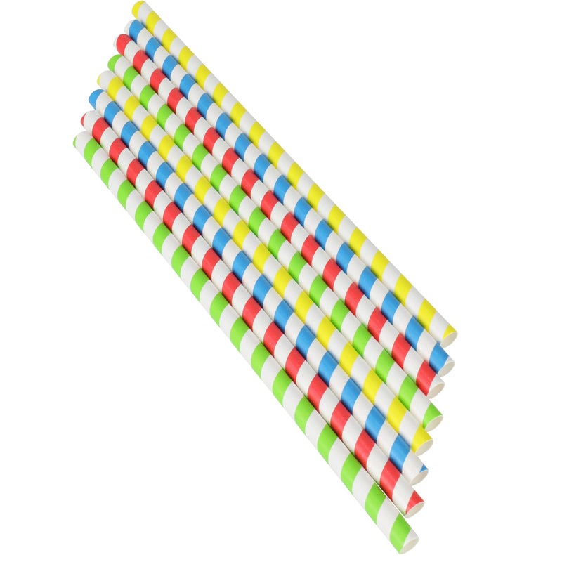 Chef Craft Eco Jumbo Paper Straws  9.75 inch 50 Piece Set  Spiral - Image 1