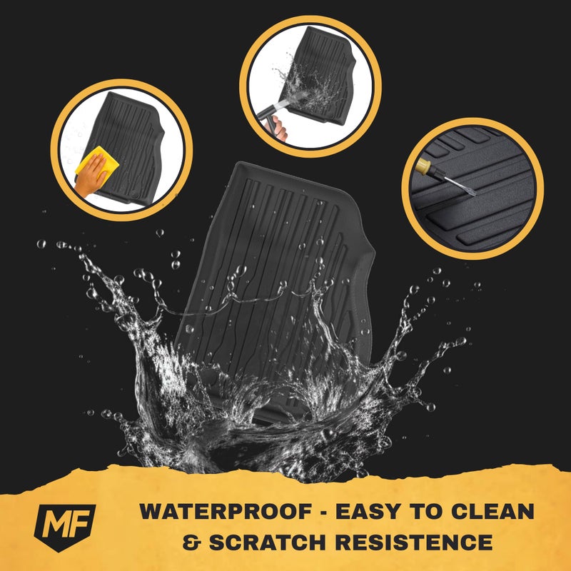 MOTOR FIT 3D All-Weather Car Floor Mats for BYD Sealion 7 EV 2025-2026 | 4-Piece Waterproof Set with Anti-Slip Backing & Raised Edges | Interior Accessories for BYD Sealion 7 EV - Image 5