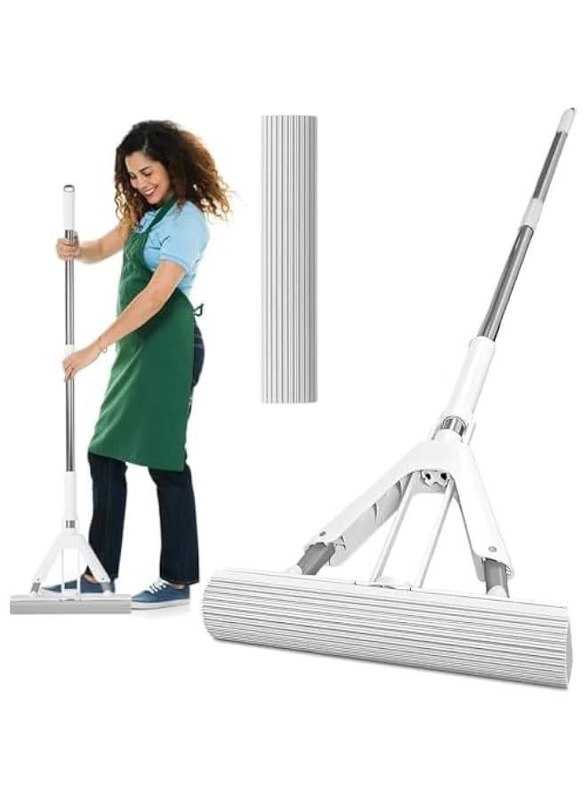 MIXDE Microfiber Mops for Hardwood Floors, Glass, Flat Mop, Mops for Floor Cleaning, Floor Mop with Adjustable Stainless Steel Handle, Microfiber Mop for Dry and Wet Cleaning - Image 1