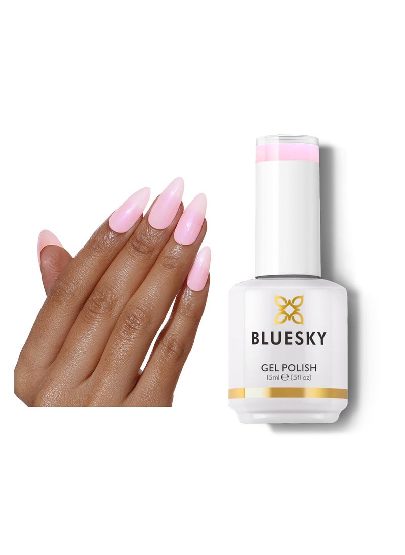 Bluesky BLUESKY Light Pink Nail Polish- Clear Glitter Milky Pink Soak Off Gel Polish,Vegan,Long Lasting&Chip Resistant,Nail Art,DIY at home, Nail Lamp Needed,15ml,80502p/NEGLIGEE 