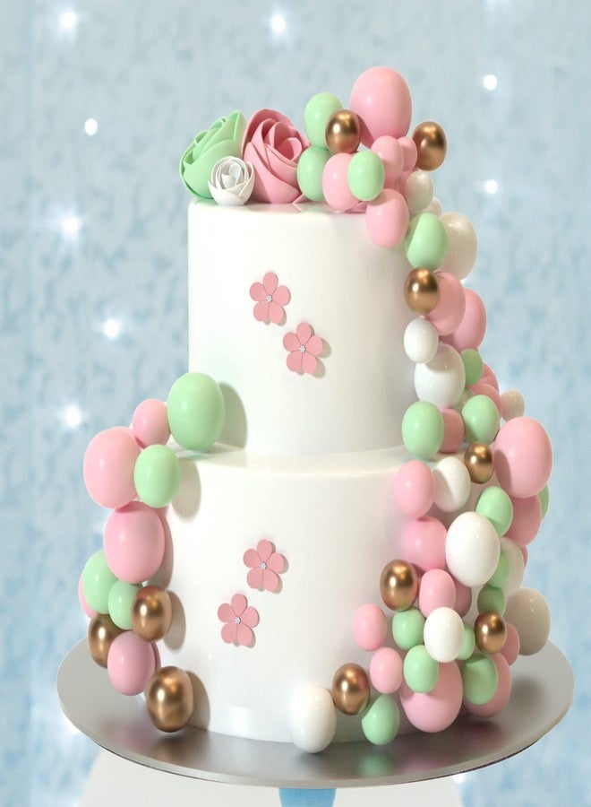 ASTARON Ball Cake Topper, 32 Pcs Foam & Wire Decorations, Mini Balloons Cake Topper Sticks, 4 Colors & Sizes for Wedding Party Birthday Cake Decorating - Image 4