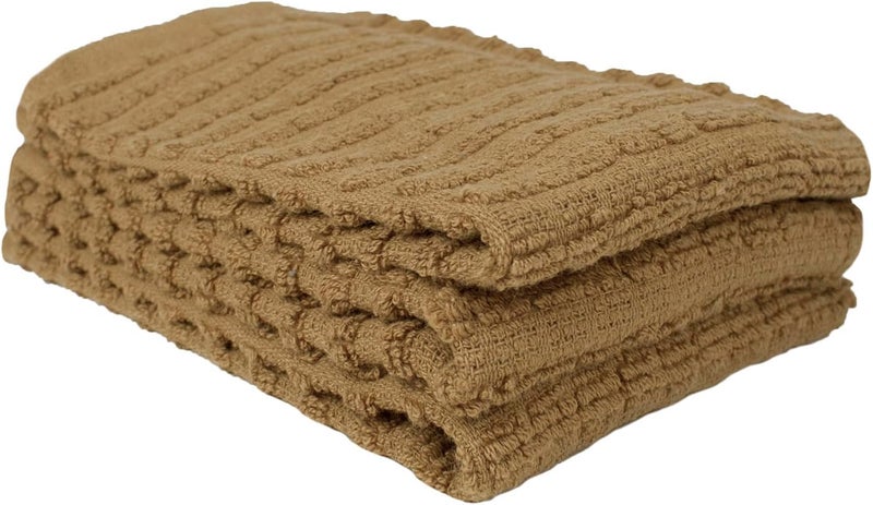 Ritz Royale Collection 100% Combed Terry Cotton, Highly Absorbent, Kitchen Dish Cloth Set, 13-3/4" x 12", 3-Pack, Solid, Mocha Brown - Image 1