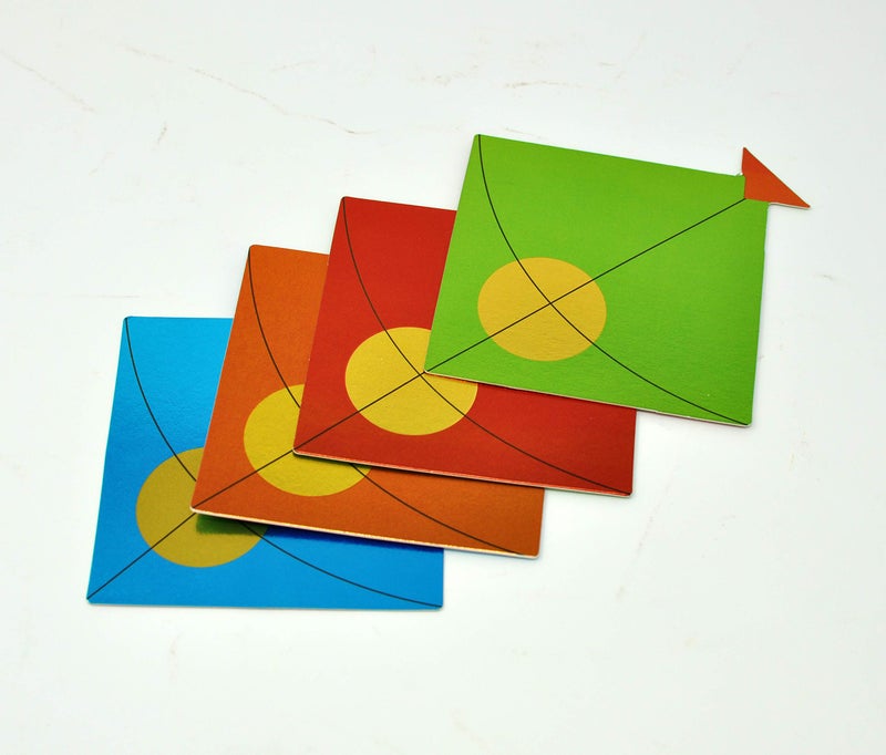 Desi Favors Small Size Kites Cutouts | Makar Pongal Sankranthi Lohri Decorations | Lohri Backdrop Decor | Indian Haldi Mehendi Wedding Deco | 3.9x3.9 Inches (Pack of 15) - Image 1