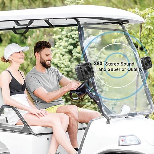 BIRDIE79 2Pack Golf Cart Bluetooth Speaker 30W Loud Stereo Magnetic Mount IPX7 Waterproof Rugged Shockproof X1 - Image 3