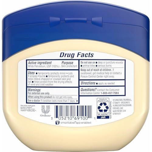 Vaseline Petroleum Jelly Value-Size 2-Pack – Dermatologist Recommended Skin Protectant, Healing Ointment for Beauty & Personal Care, 13 Oz Ea - Image 2