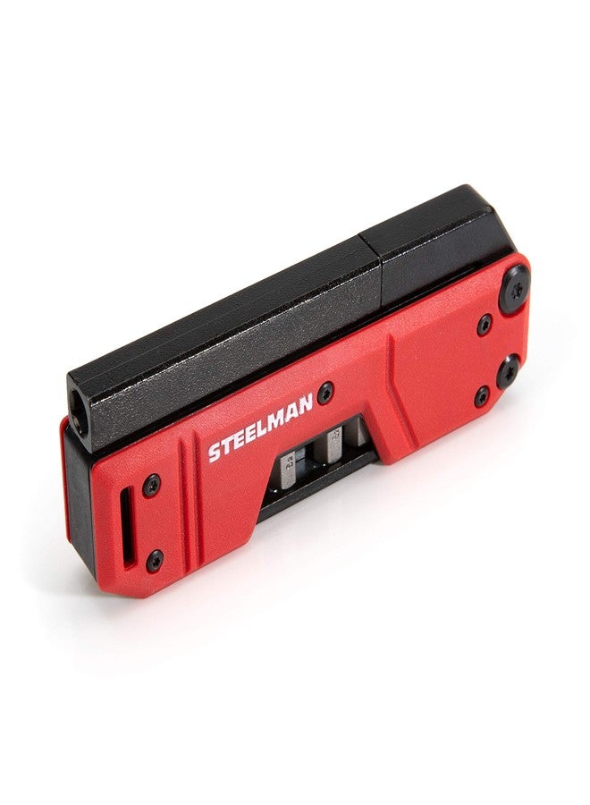 Steelman 10-In-1 Multi-Tip Folding Magnetic Pocket Screwdriver with Carrying Clip and Bottle Opener, Includes 3/16" and 1/4" Slotted, PH1, PH2, T15, T20, S1 and S2 Bits - Image 1