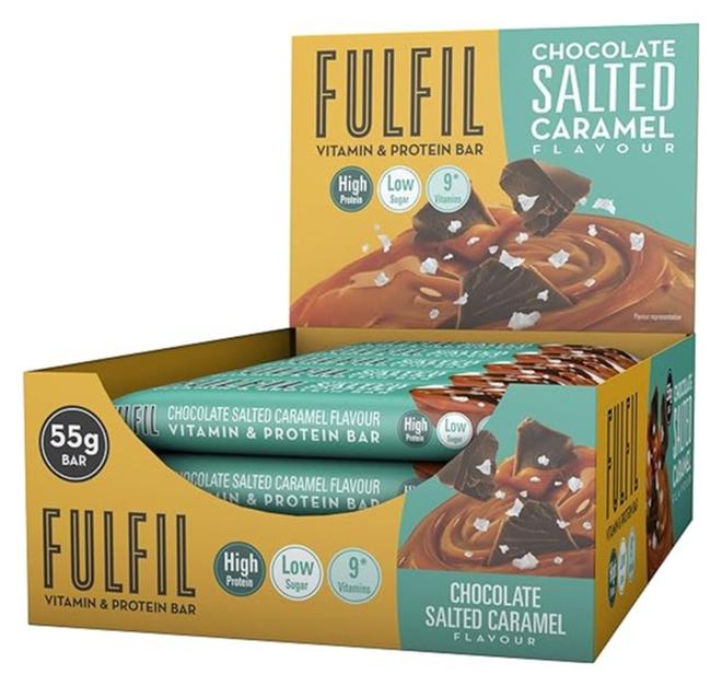 Fulfil Chocolate Salted Caramel Protein Bar 15pc - Image 1