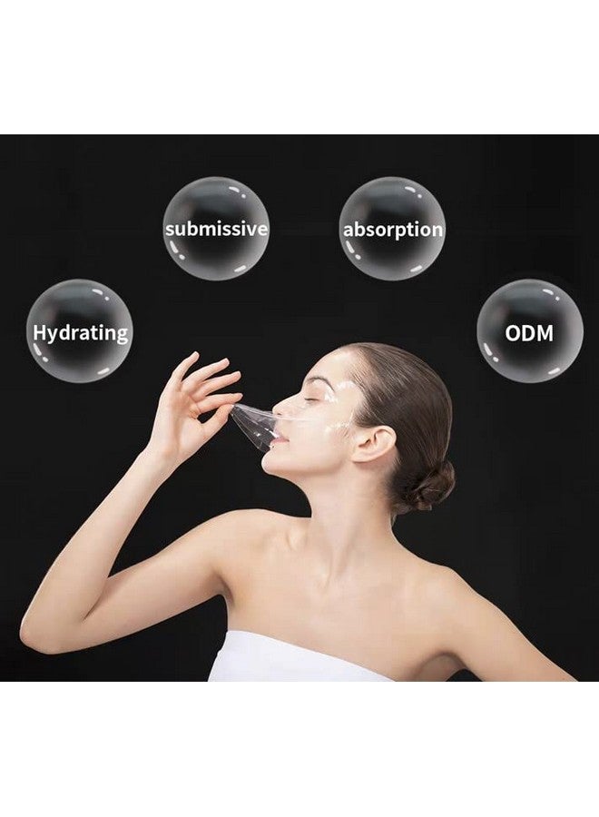 MDN Pre Cut Facial Mask Paper Sheets White DIY Facial Paper Sheet Natural Spa Skin Care Fiber Paper Non Woven Beauty Face Masks Paper for Women Girl Facial Creams Spa - 50 PCS - Image 2