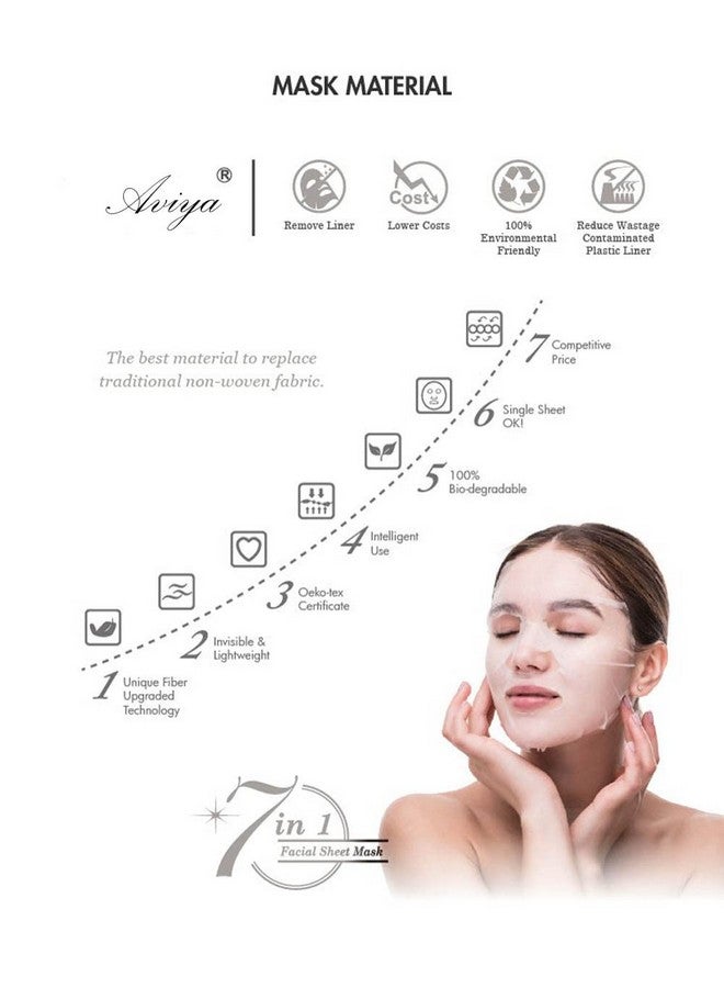 MDN Pre Cut Facial Mask Paper Sheets White DIY Facial Paper Sheet Natural Spa Skin Care Fiber Paper Non Woven Beauty Face Masks Paper for Women Girl Facial Creams Spa - 50 PCS - Image 5
