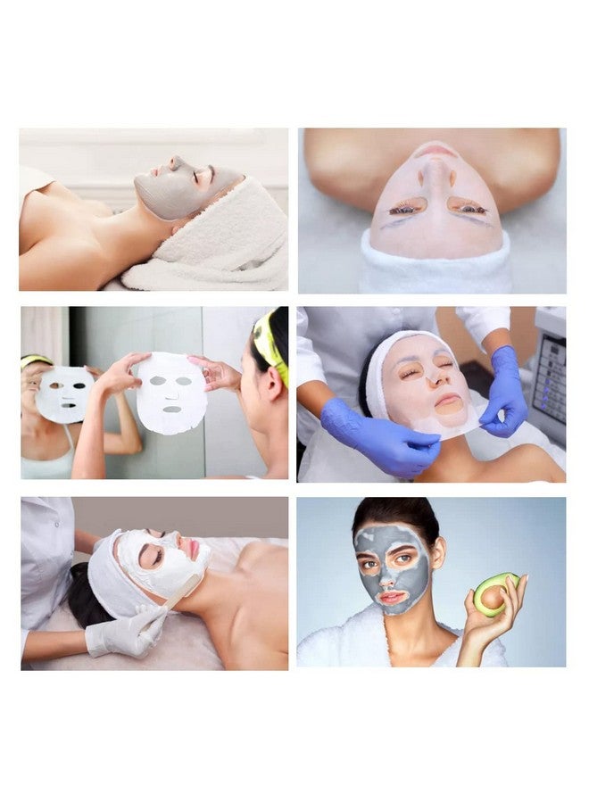 MDN Pre Cut Facial Mask Paper Sheets White DIY Facial Paper Sheet Natural Spa Skin Care Fiber Paper Non Woven Beauty Face Masks Paper for Women Girl Facial Creams Spa - 50 PCS - Image 4