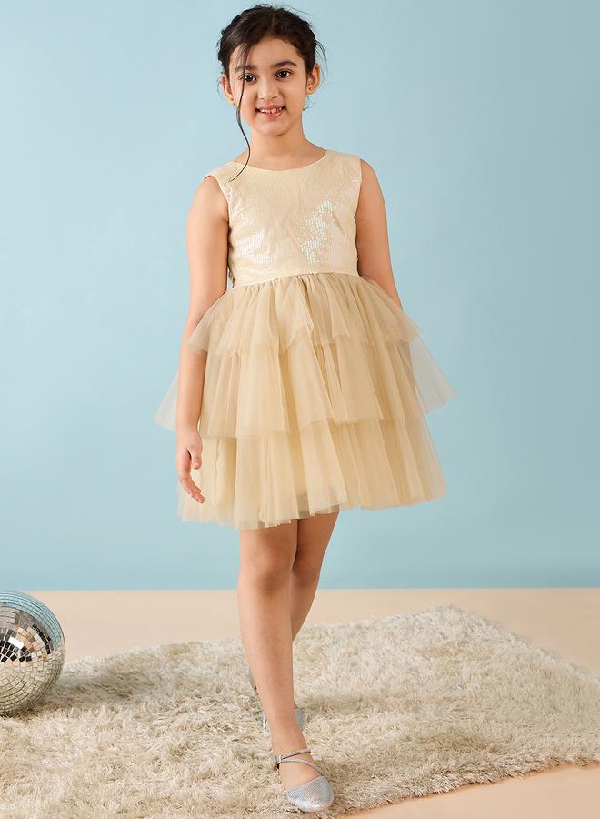 ستايلو بج فستان تول مطرز بالترتر من ستايلو باغ - Image 1