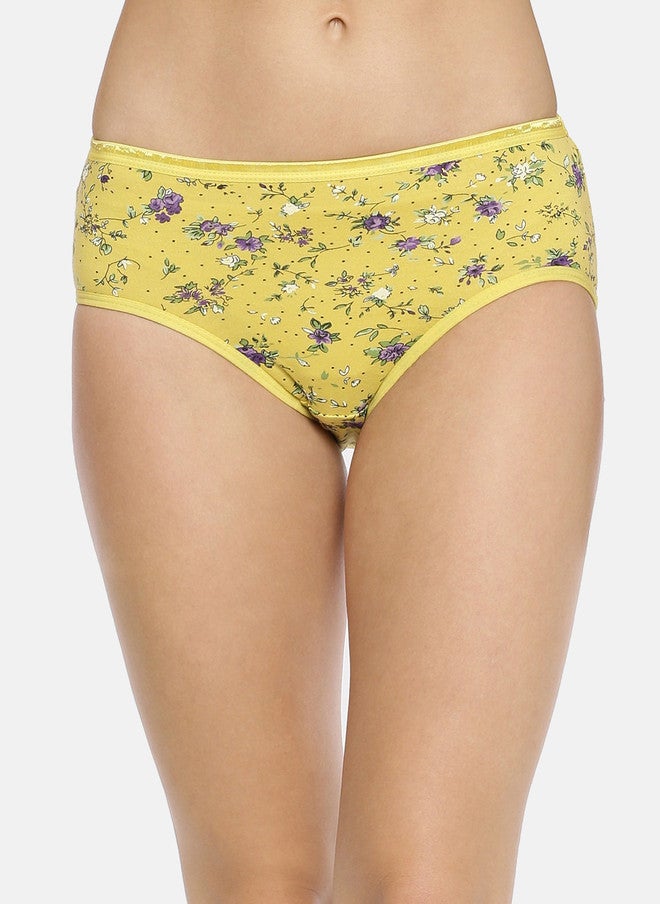 Red Rose RedRose Women Pack Of 3 Floral Printed Cotton Hipster Briefs - Image 2