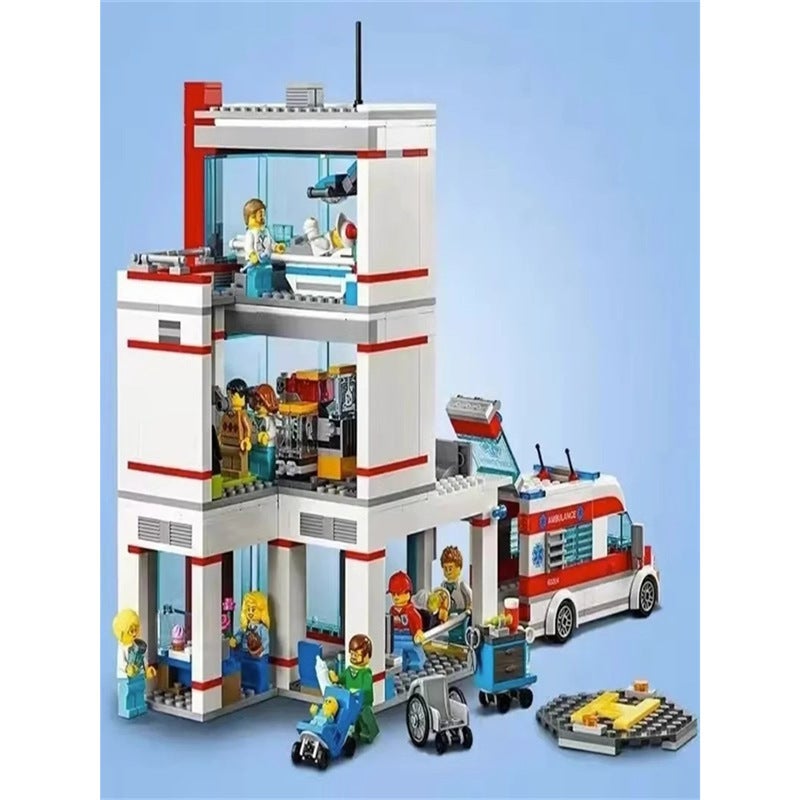 China City Series City Hospital Headquarters Building Blocks - Image 1
