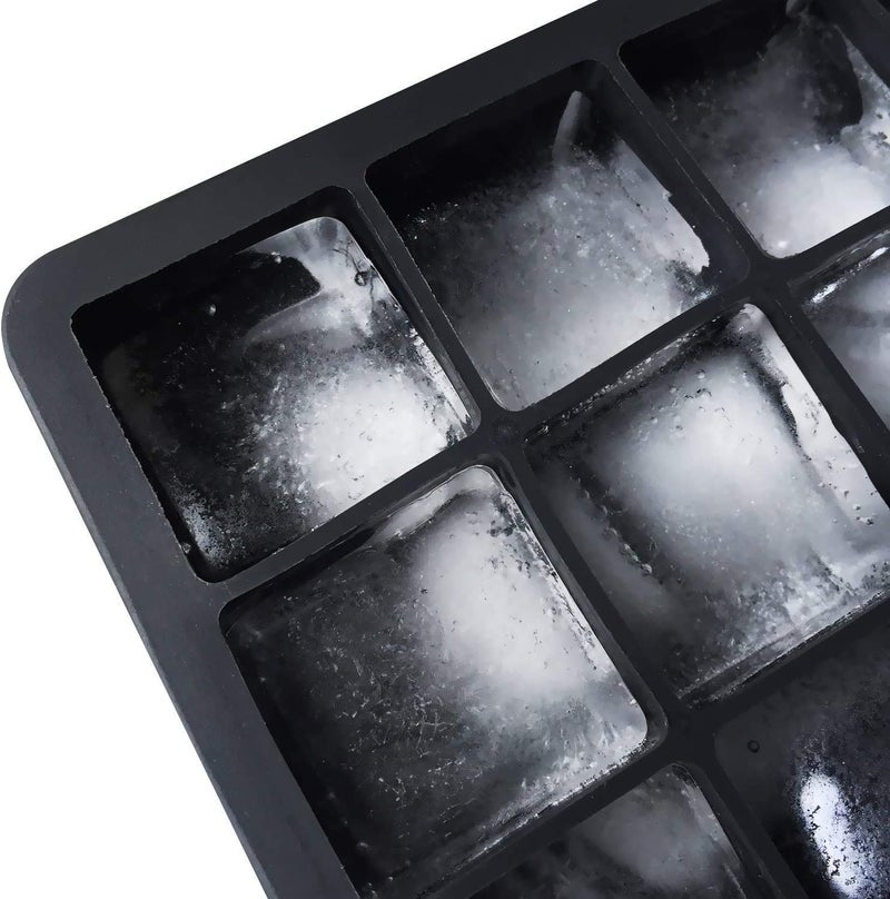 Topinon 2 Pcs 15 Cavities Silicone Ice Tray for Whiskey and Cocktail (Black - 15 Cavity) - Image 4