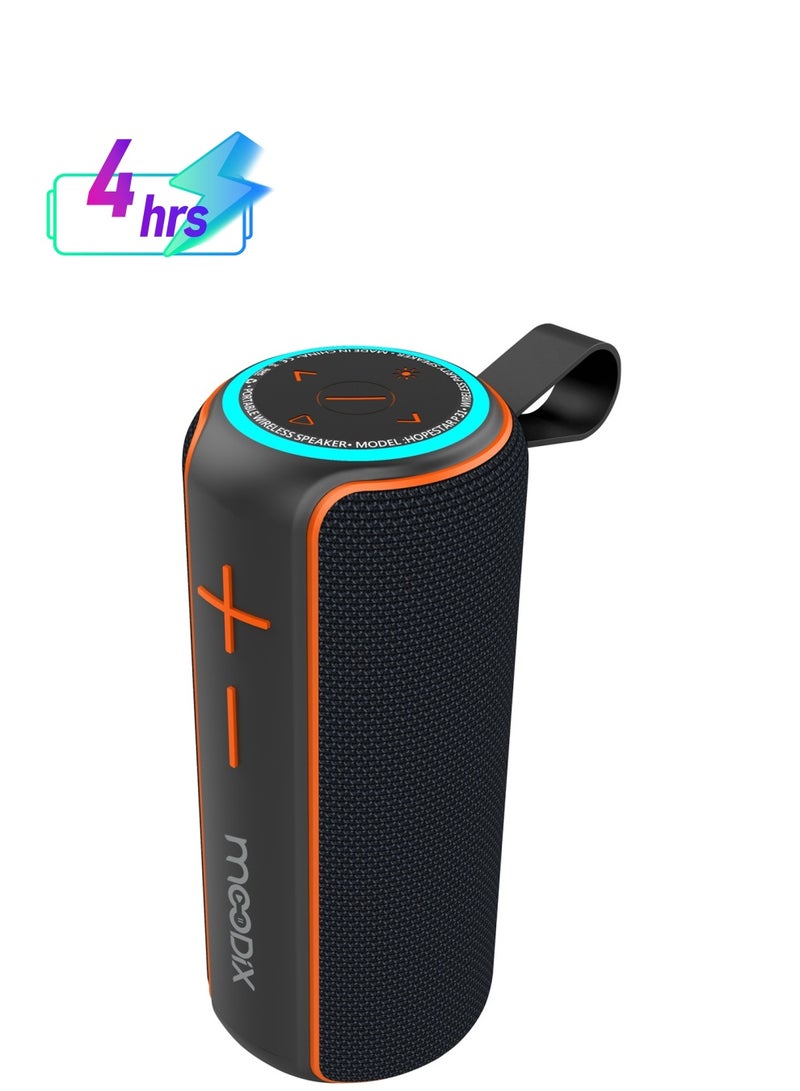 موديكس مكبر صوت بلوتوث لاسلكي مقاوم للماء Moodix IPX7 المحمول، اللون: أسود - Image 1