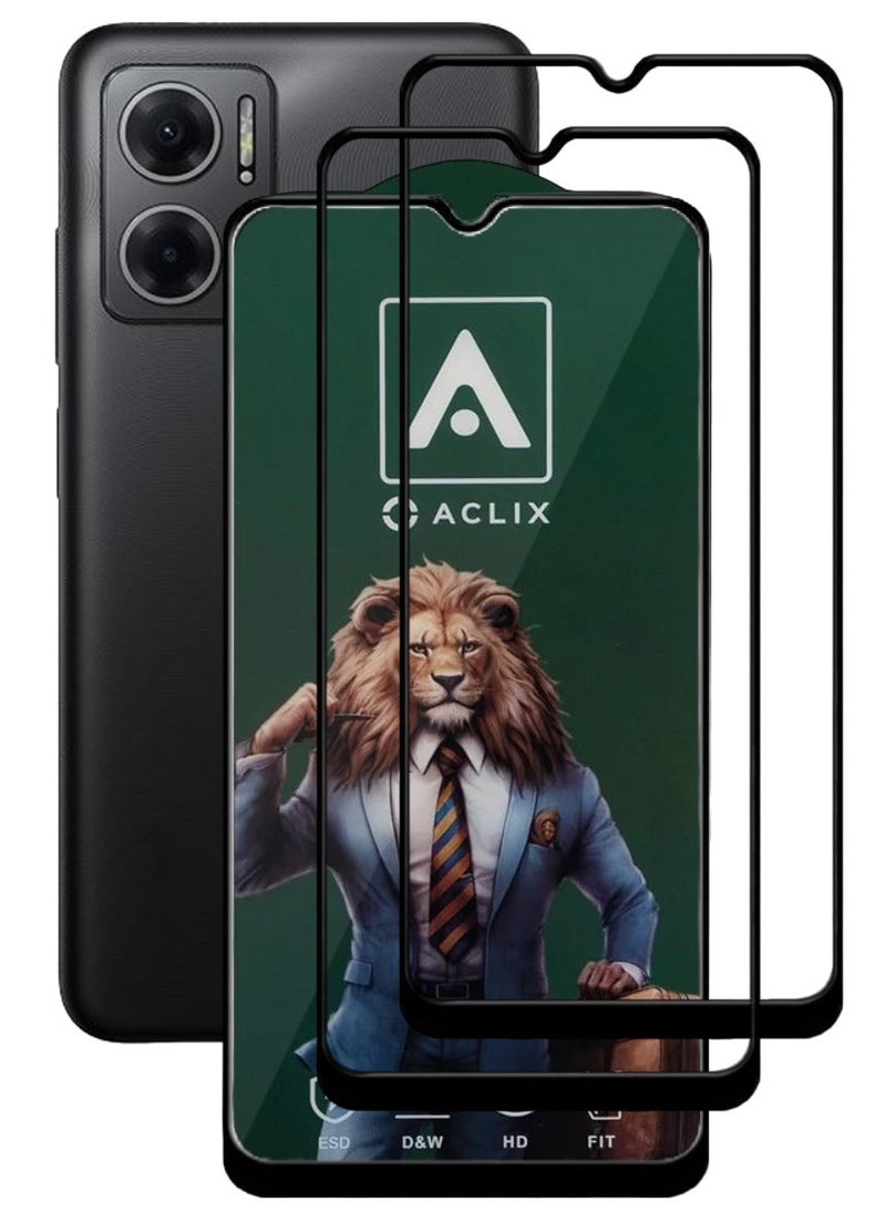 ACLIX 2 Pieces Antistatic ESD Dustproof Premium Quality High Definition Tempered Glass Screen Protector Designed For Xiaomi Redmi Note 11E - Image 1