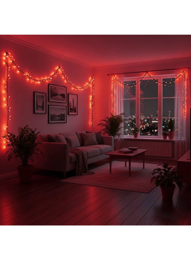 zayo ضوء خيط LED أحمر 10م - Image 2