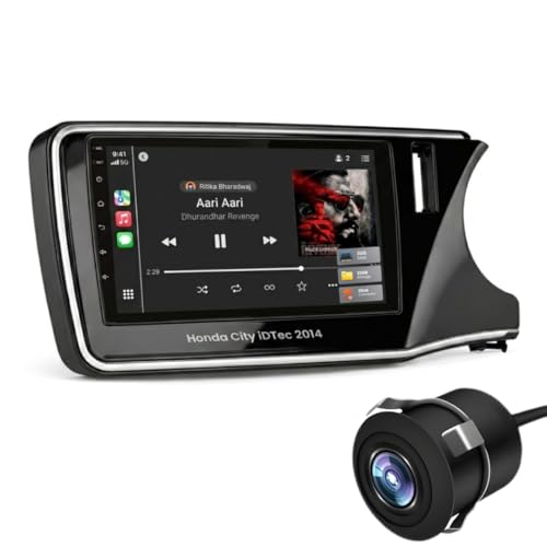 ModishOmbre Modorwy Honda City i-DTEC 2014-2020 Original QLED 9” Zlink Car Android Stereo | OS 13 | 2GB+32GB | Display Support Car Play & Android Auto | incl. AHD Camera & Frame Compatible with 1 Year Warranty - Image 1