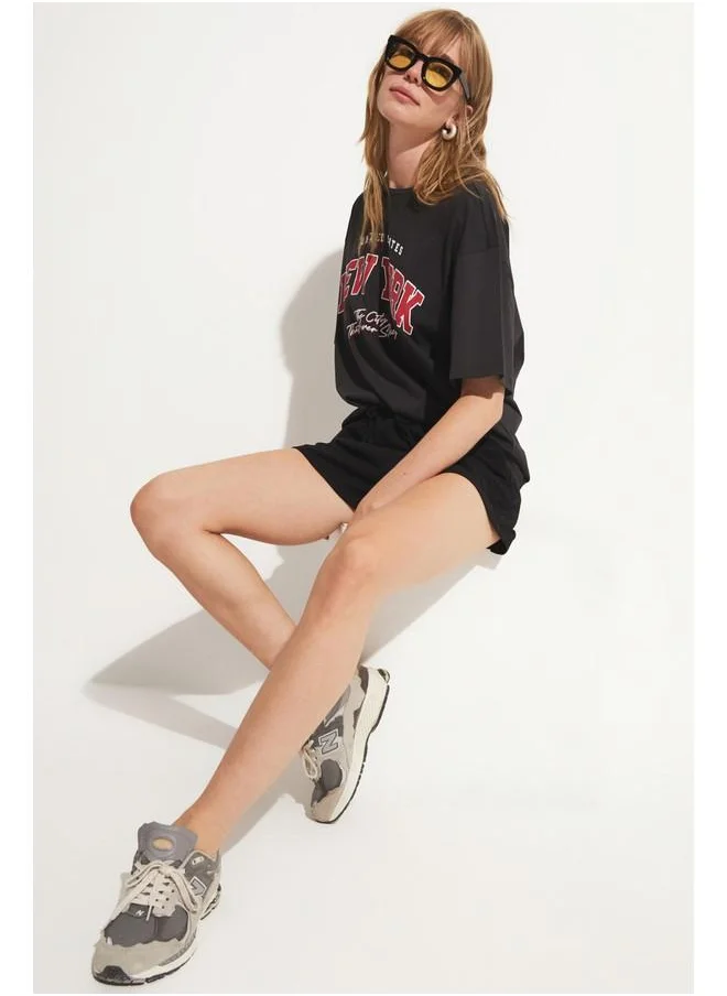 JUNE June Women Printed Tshirt Anthracite