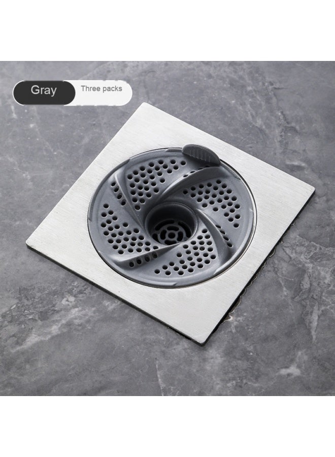 Japanese Style Swirl Floor Drain Cover Bathroom Hair Catcher Rotating Insect Proof Anti-Clog Filter