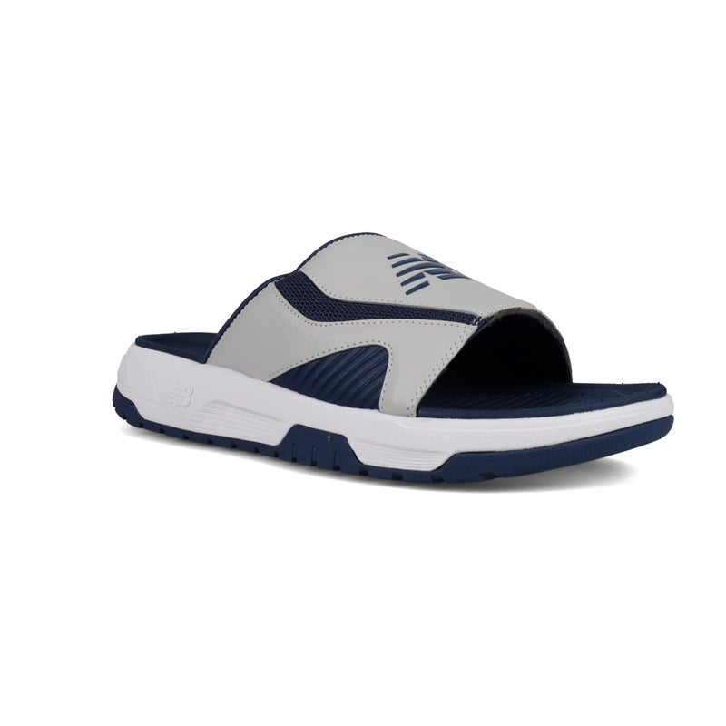 New Balance Men's Slide Sandal, RAINCLOUD/Navy, 14 - Image 5