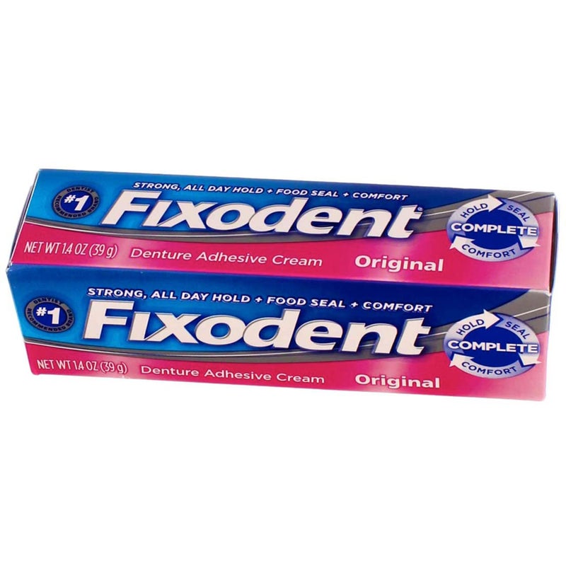 Fixodent كريم لاصق طقم الأسنان الأصلي 1.40 أونصة (عبوة من 2) - Image 3