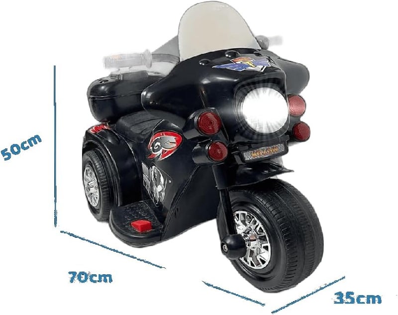 Leno Electric Motorcycle Ride‑On 6 V for Kids with Police Lights & Sounds Training Wheels Durable Outdoor, Electric Police Motorcycle, Ride‑On Bike for Children Ages 2–5 ( ) - Image 4