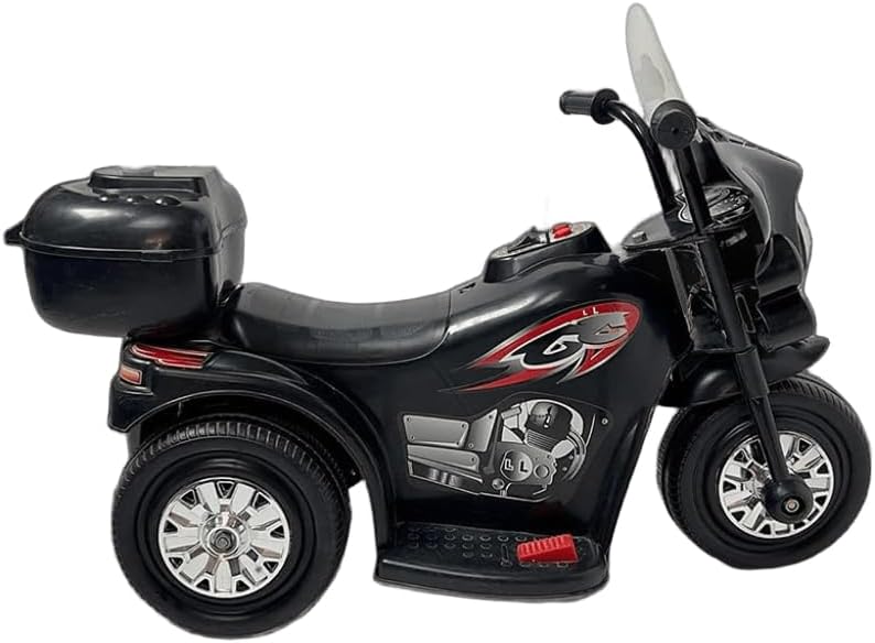 Leno Electric Motorcycle Ride‑On 6 V for Kids with Police Lights & Sounds Training Wheels Durable Outdoor, Electric Police Motorcycle, Ride‑On Bike for Children Ages 2–5 ( ) - Image 2