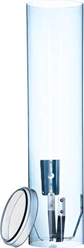 San Jamar Large Pull-Type Cup Dispenser 6-12 Oz. Flat Cups, 4.5 - 7 Oz Cone Cupz with Flip Cap for Restaurants, Home, and Office, Plastic, 16 Inches, Arctic Blue - Image 3