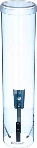 San Jamar Large Pull-Type Cup Dispenser 6-12 Oz. Flat Cups, 4.5 - 7 Oz Cone Cupz with Flip Cap for Restaurants, Home, and Office, Plastic, 16 Inches, Arctic Blue - Image 1